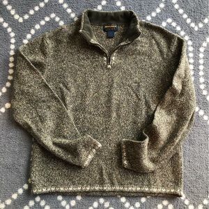 (Woolrich) Y2K Vintage Dark Fern Half Zip Wool Blend Sweater